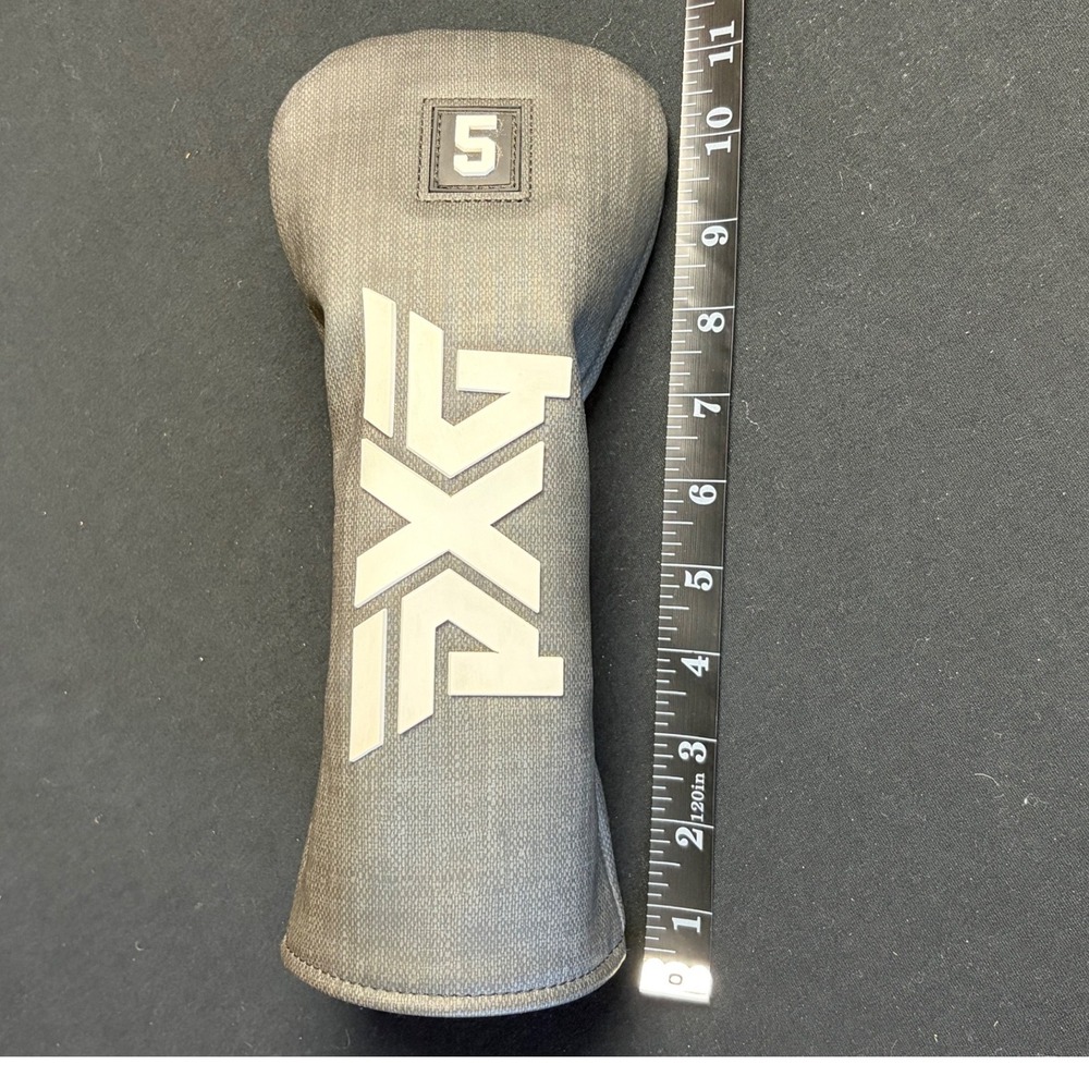 PXG Golf 5 Wood Fairway Wood Headcover Charcoal Gray White Logo Head Cover